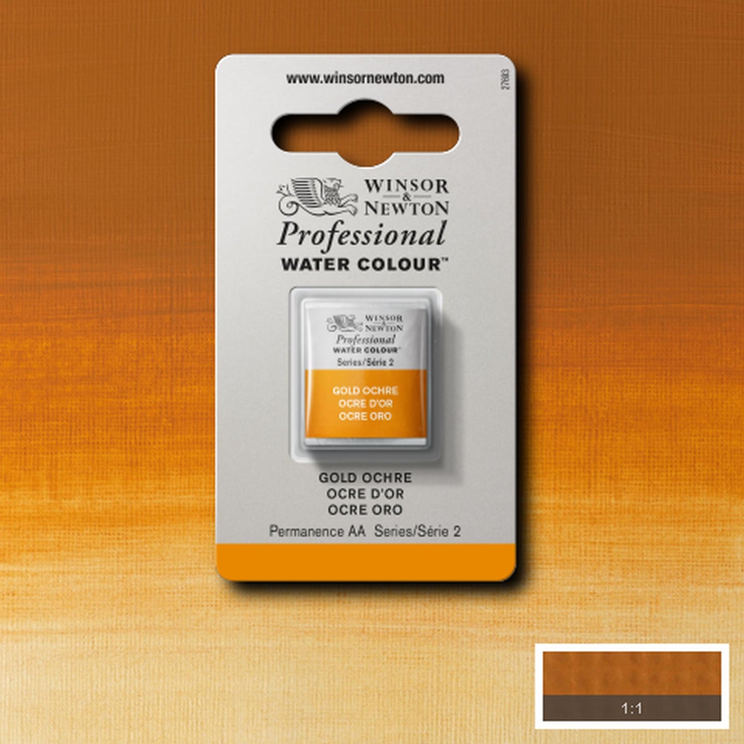 AQUARELA WINSOR NEWTON ARTISTS H PAN 285 GOLD OCHRE S2