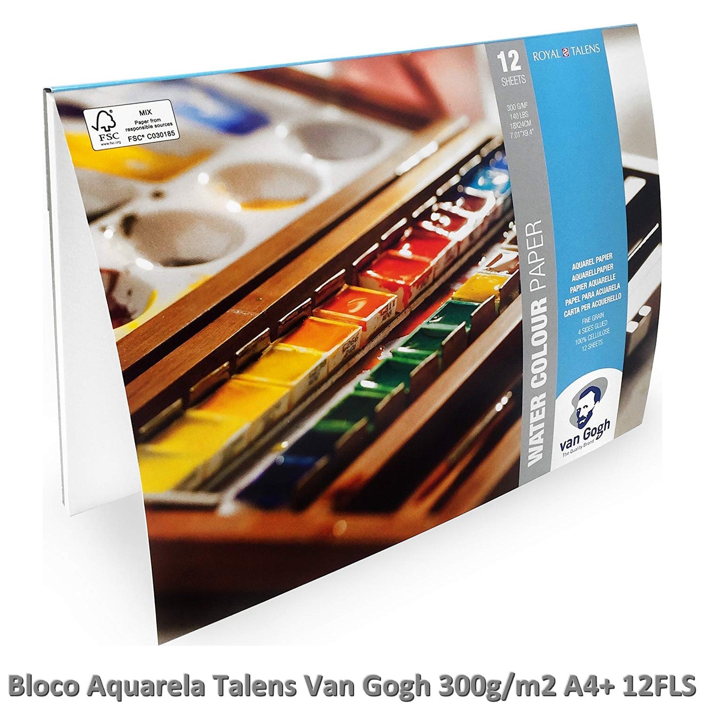 BLOCO TALENS VAN GOGH AQUARELA 300G/M2 24X32 A4+ 12 FOLHAS