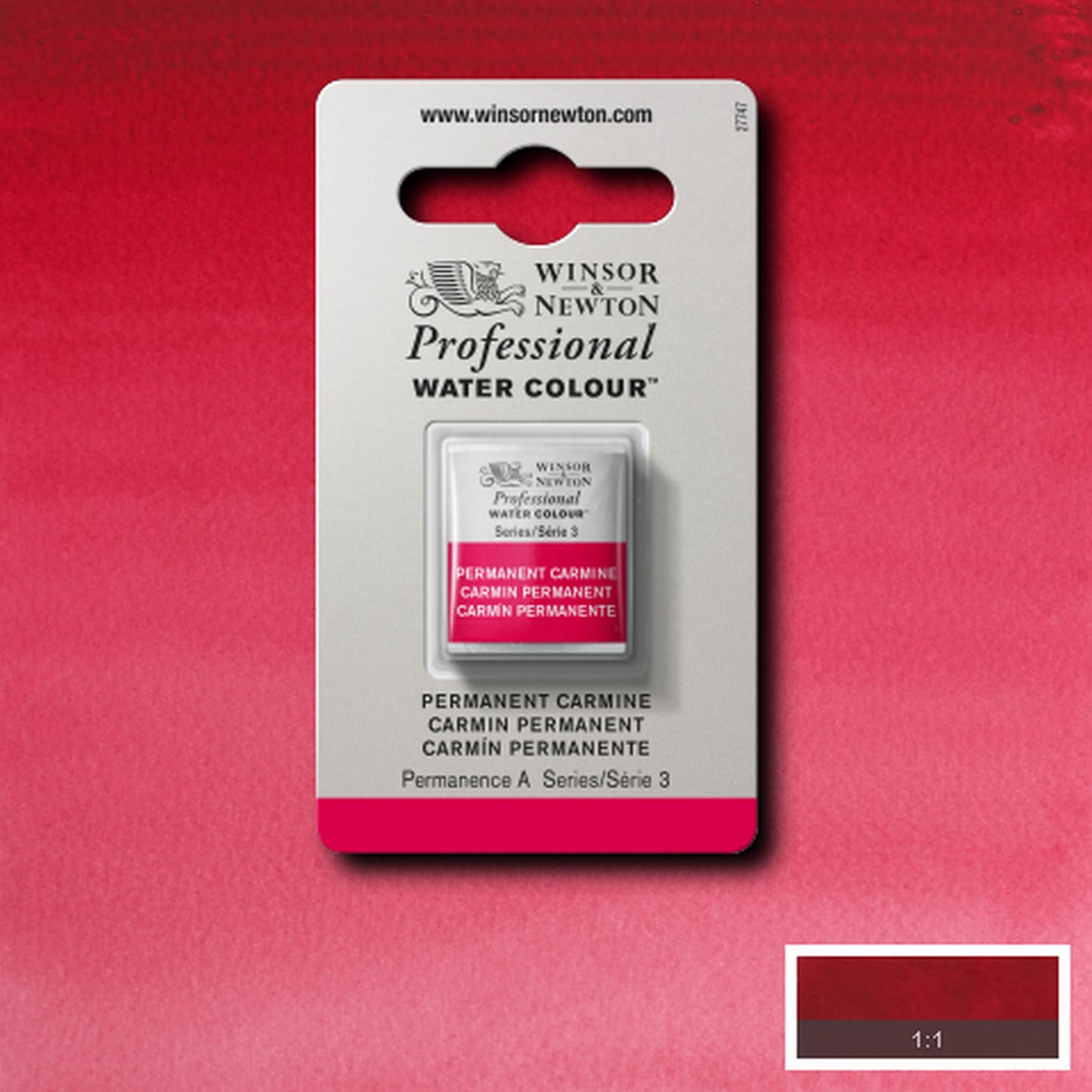 AQUARELA WINSOR NEWTON ARTISTS H PAN 479 PERMANENT CARMINE S3