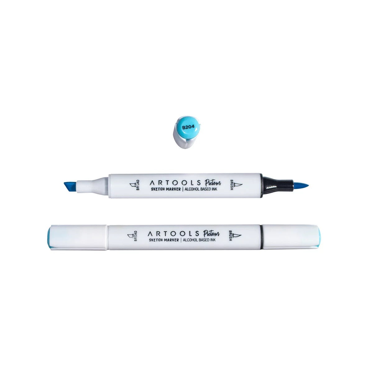 MARCADOR ARTOOLS PICTOM PONTA DUPLA BABY BLUE (B204)
