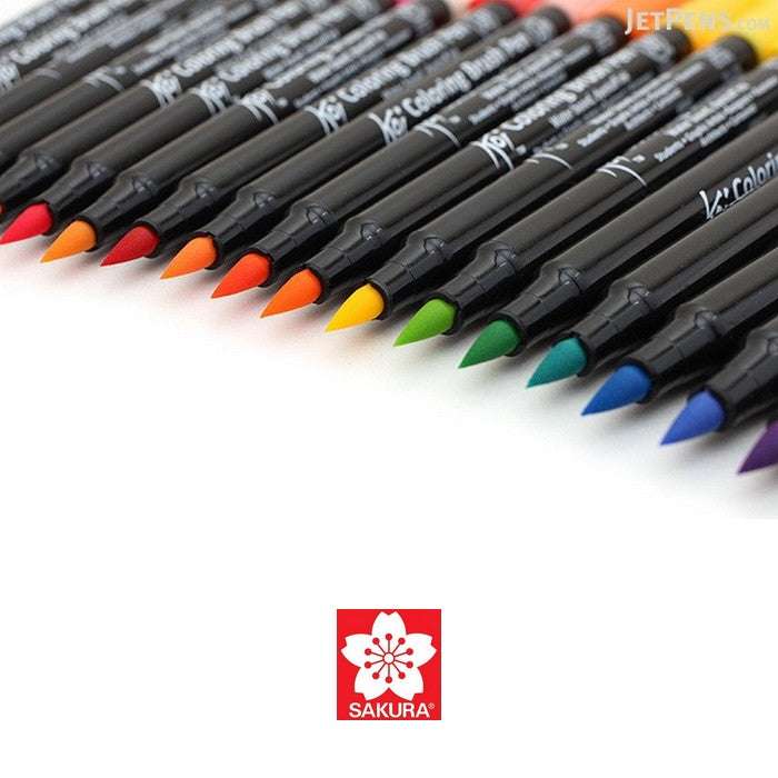 CANETA SAKURA KOI COLORING BRUSH C/ 24 SORTIDAS