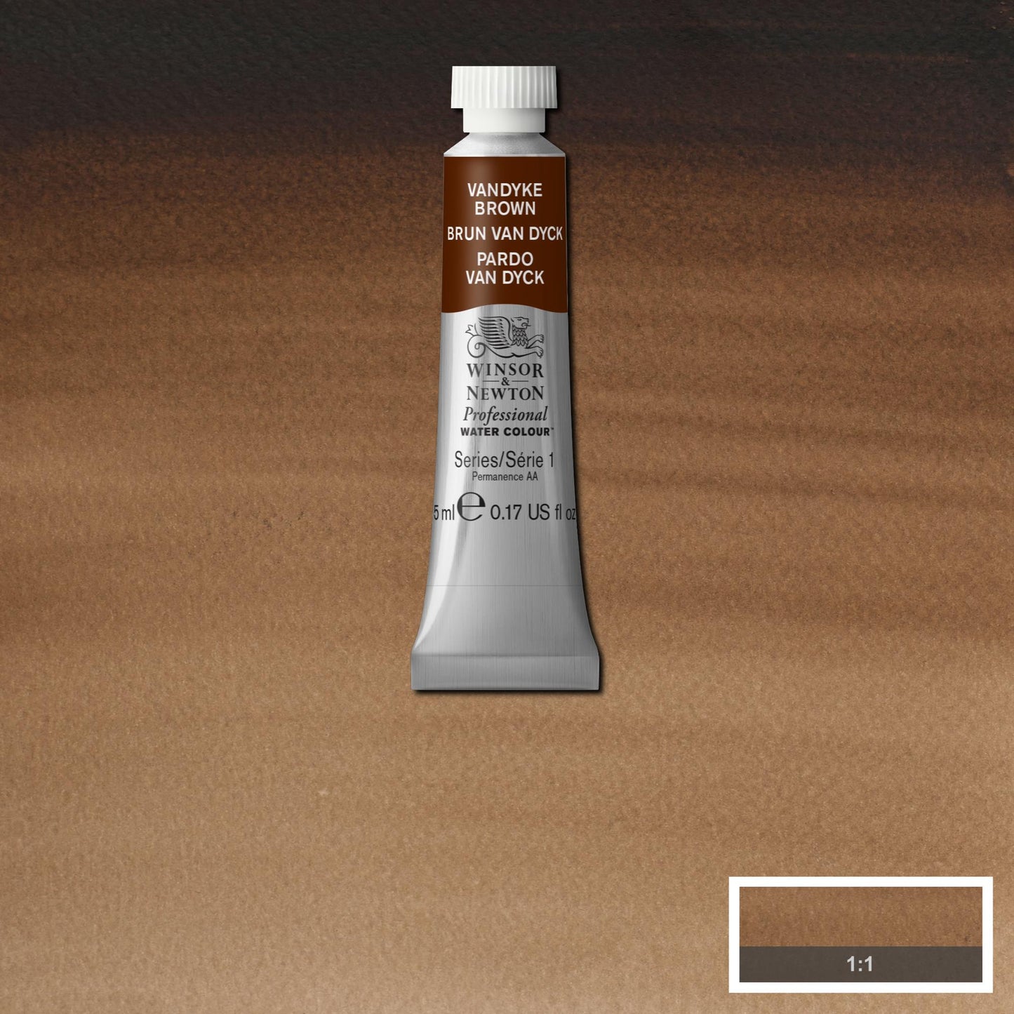 AQUARELA WINSOR NEWTON ARTISTS 5ml 676 VANDYKE BROWN S1