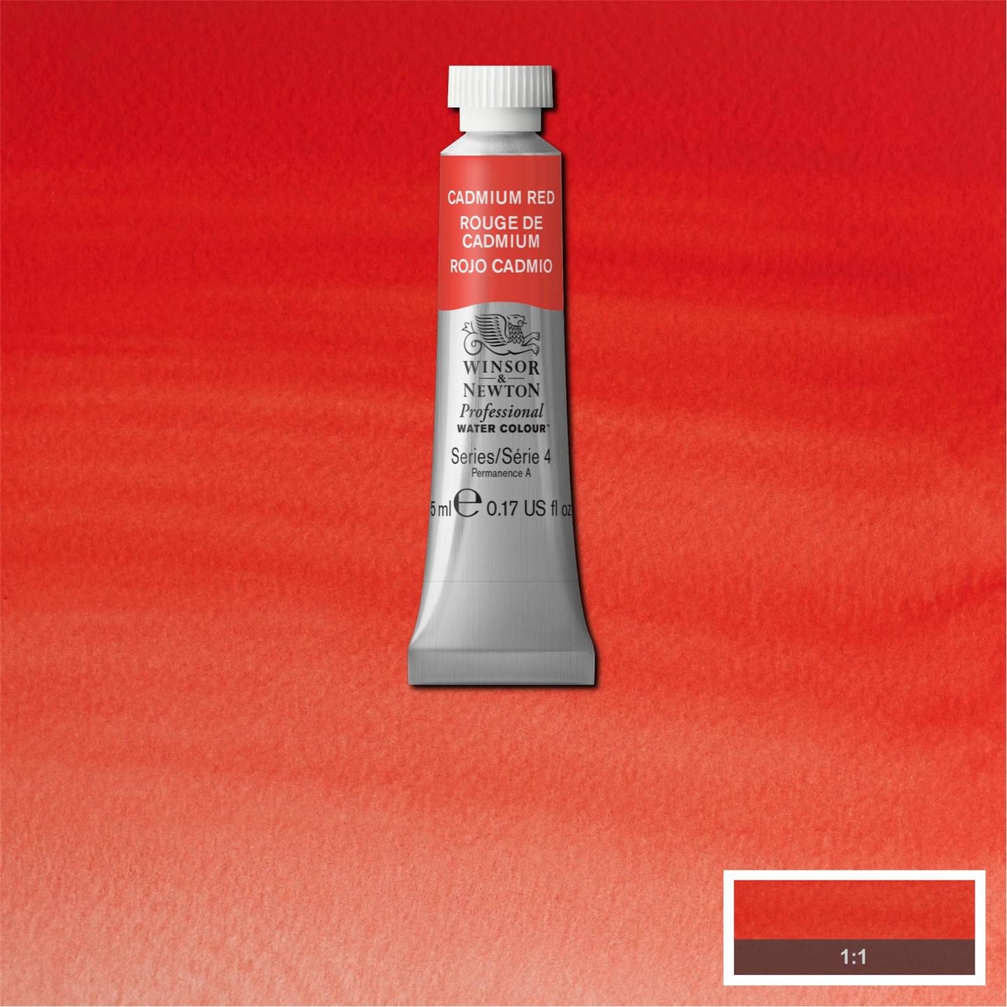 AQUARELA WINSOR NEWTON ARTISTS 5ml 300 CADMIUM RED NY 8840300 (ANTIGO 0102094)