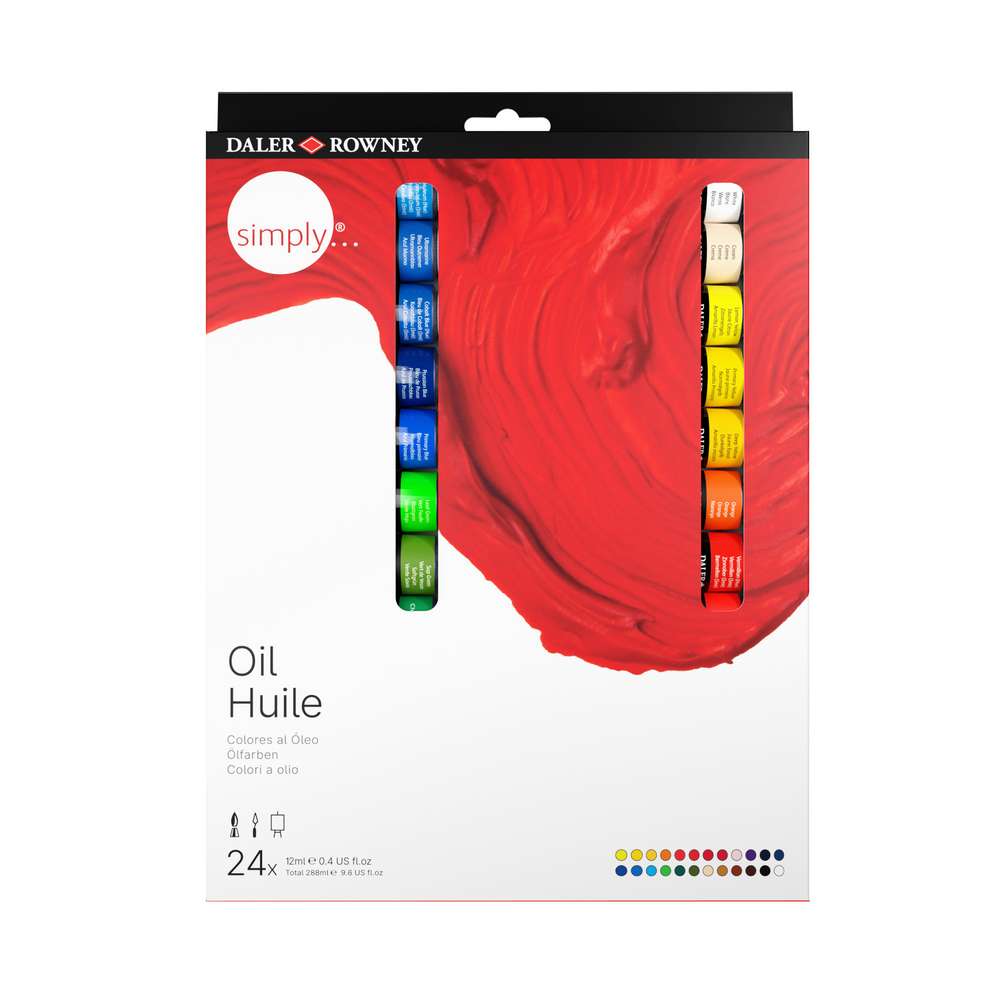 ESTOJO OLEO DALER ROWNEY SIMPLY 24 TUBOS 12ML