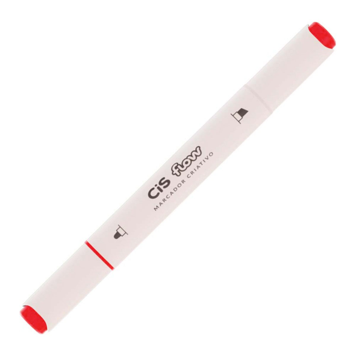 MARCADOR CRIATIVO CIS FLOW DUPLA 36 VERMELHA