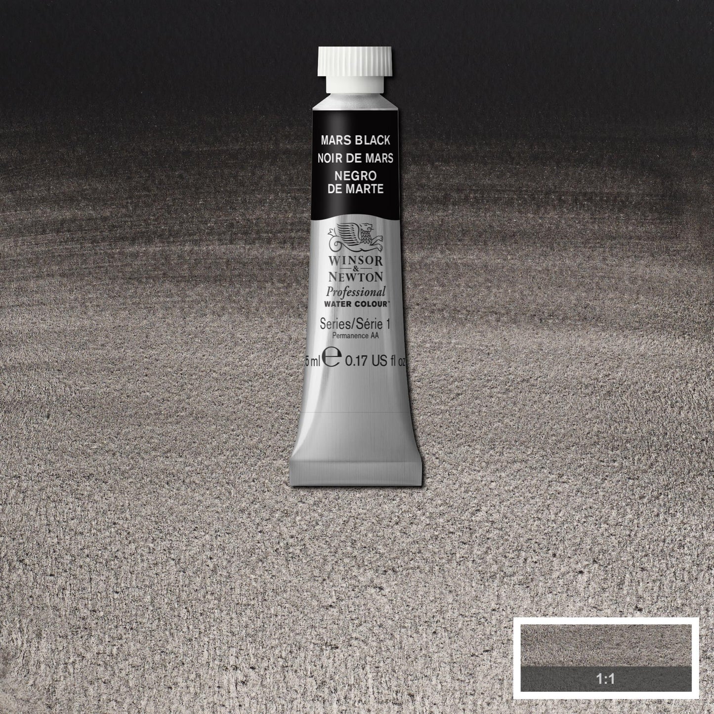 AQUARELA WINSOR NEWTON ARTISTS 5ml 386 MARS BLACK S1