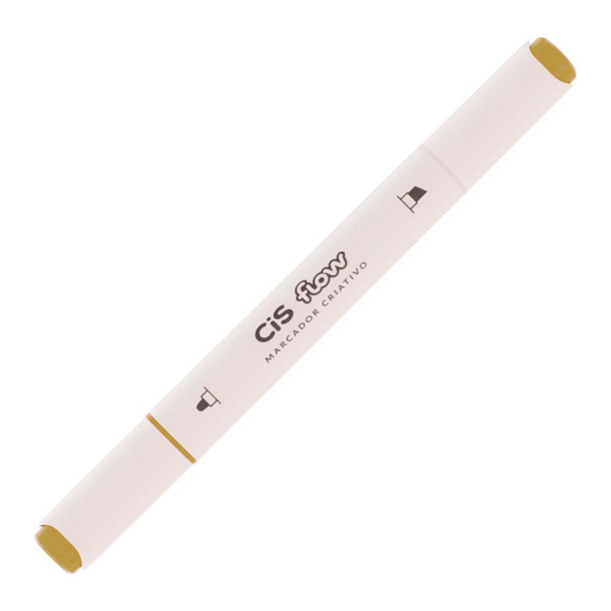 MARCADOR CRIATIVO CIS FLOW DUPLA 64 MOSTARDA