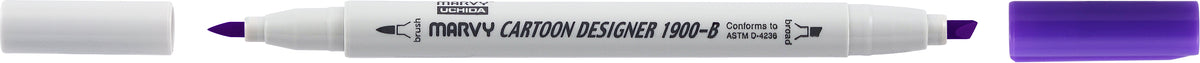 MARCADOR MARVY CARTOON DESIGNER PONTA DUPLA AZUL MARINHO 50