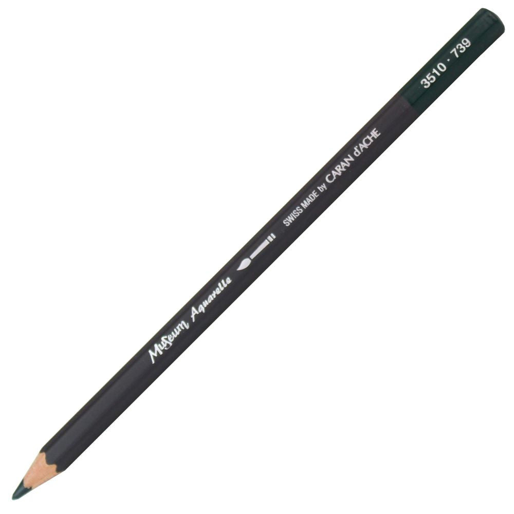 LAPIS AQUARELAVEL CARAN D´ACHE MUSEUM 739 VERDE ABERTO ESCURO 3510739