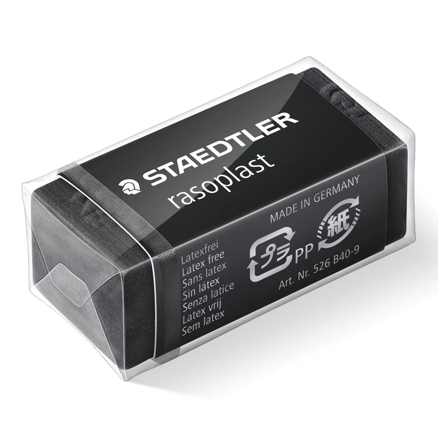 BORRACHA STAEDTLER RASOPLAST BLACK PEQUENA 33X16X13MM
