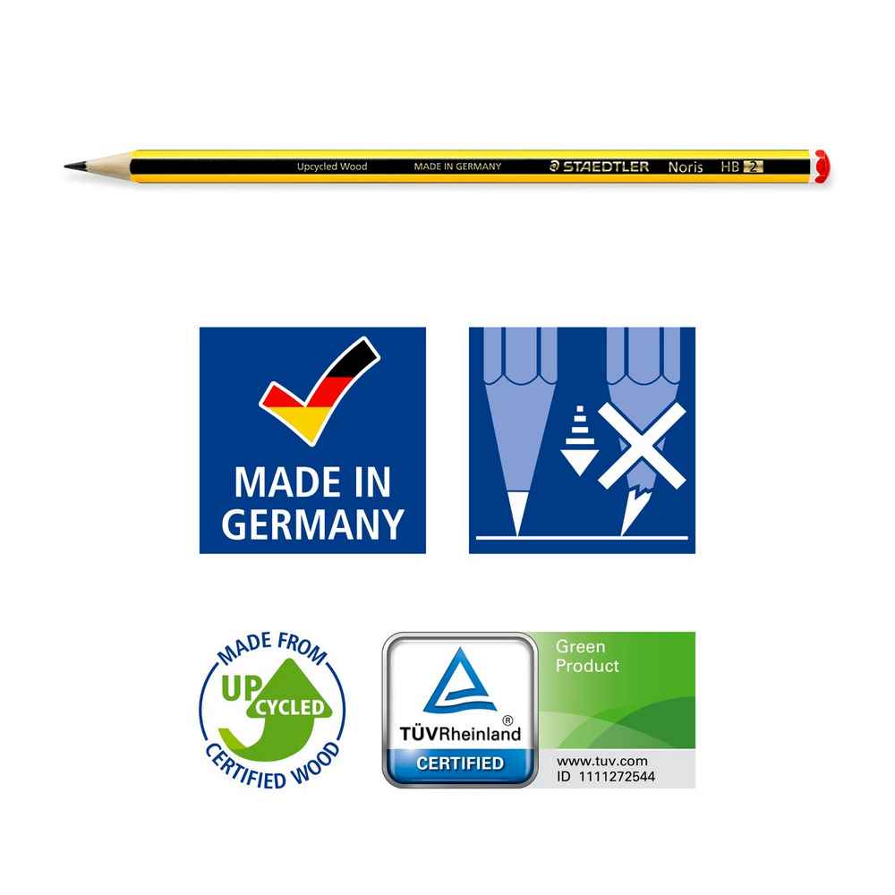 LAPIS GRAFITE STAEDTLER NORIS 03 UN + BORRACHA + APONTADOR