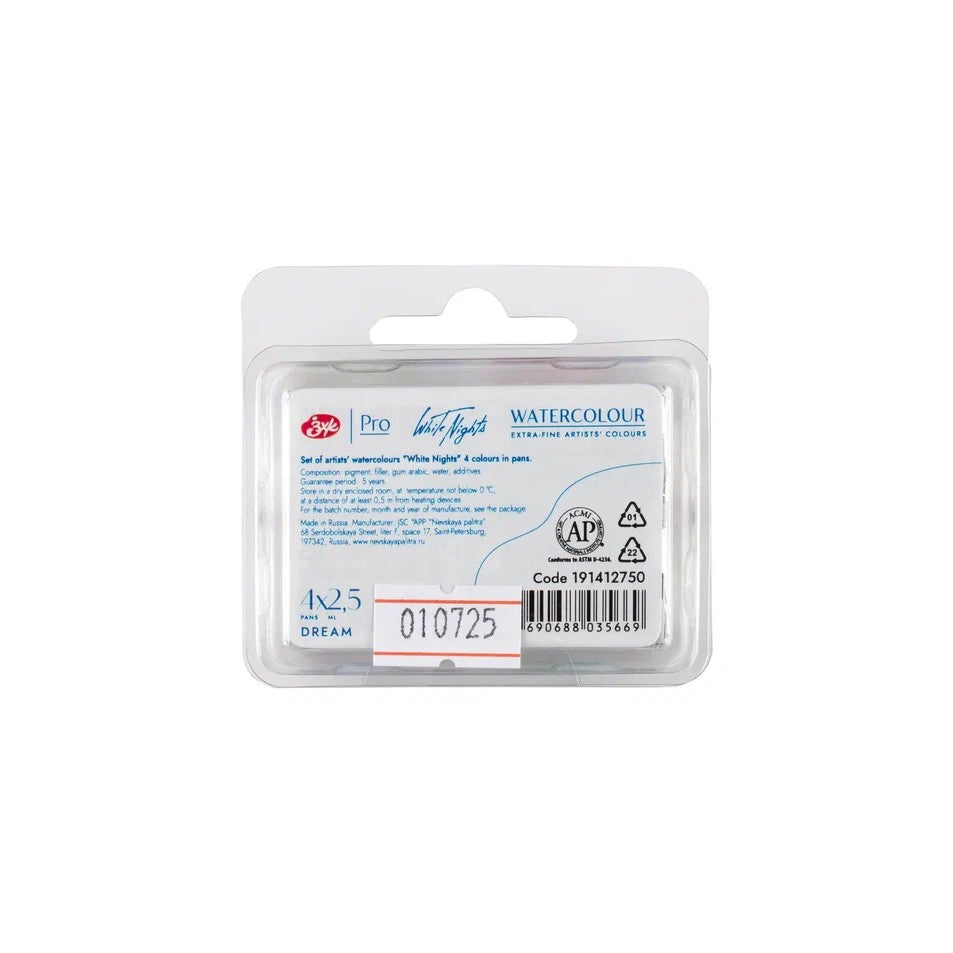 ESTOJO AQUARELA WHITE NIGHTS 04 PANS METAMORPHOSES DREAM