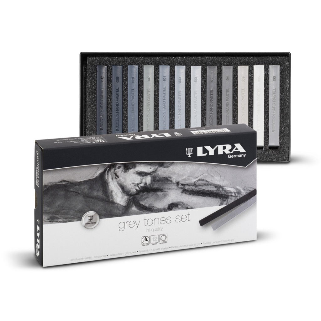 PASTEL SECO CARRE LYRA C/ 12 CINZAS