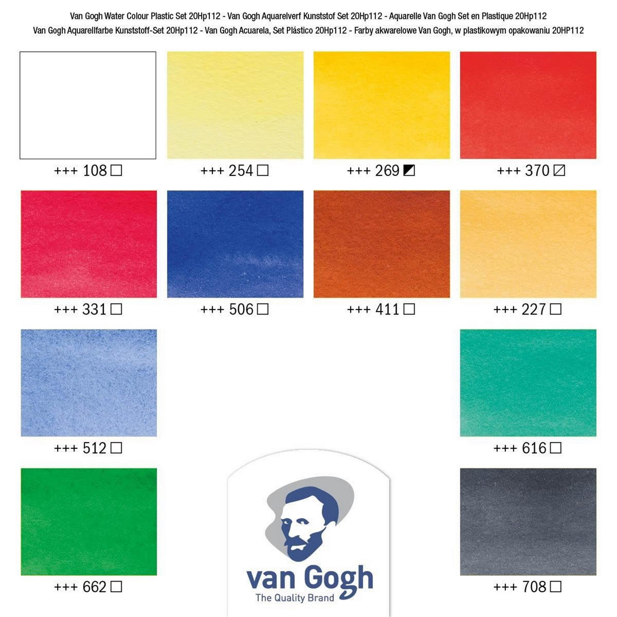 ESTOJO AQUARELA TALENS VAN GOGH 12 TUBOS + PINCEL
