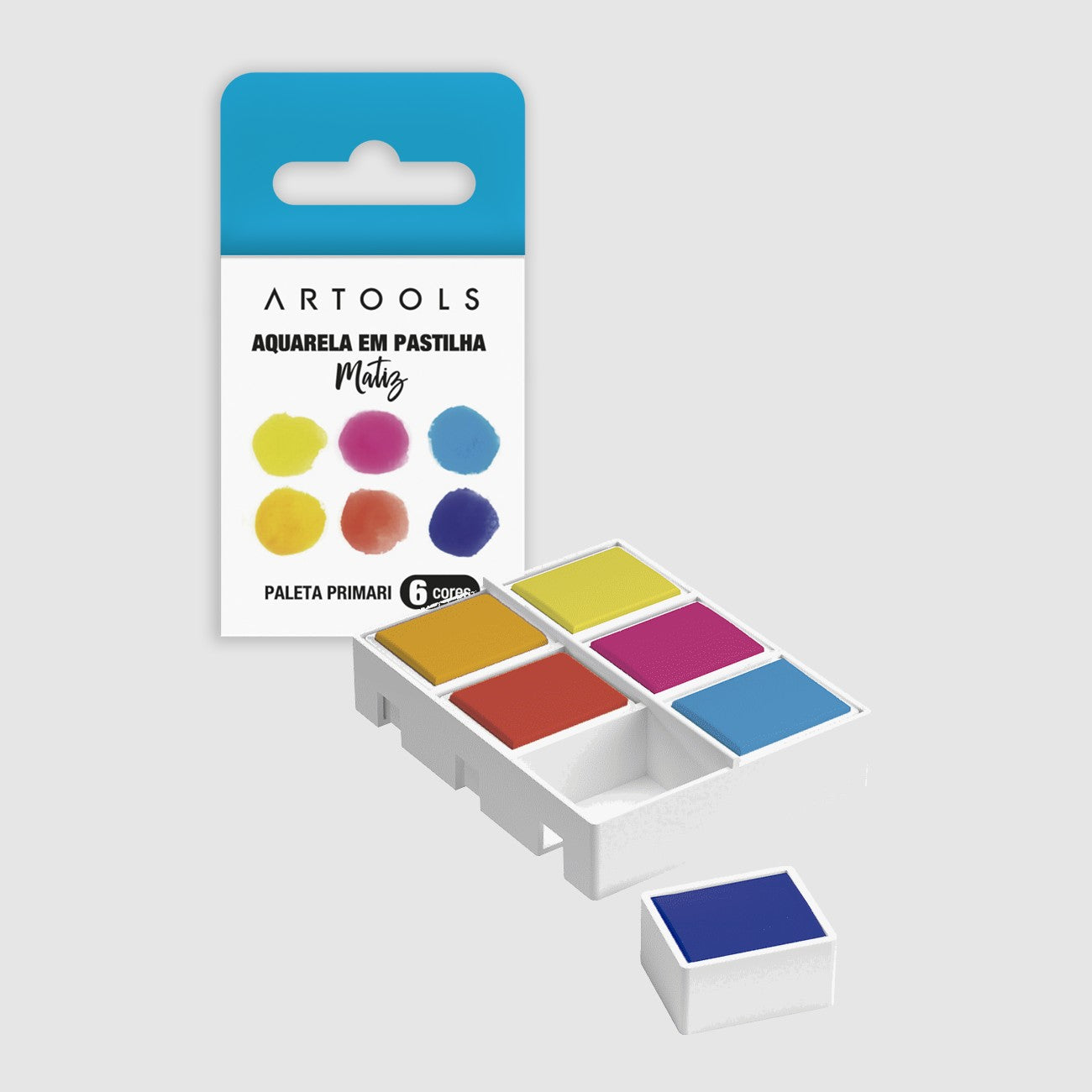 AQUARELA ARTOOLS MATIZ 06 CORES PRIMARIAS HALF PAN