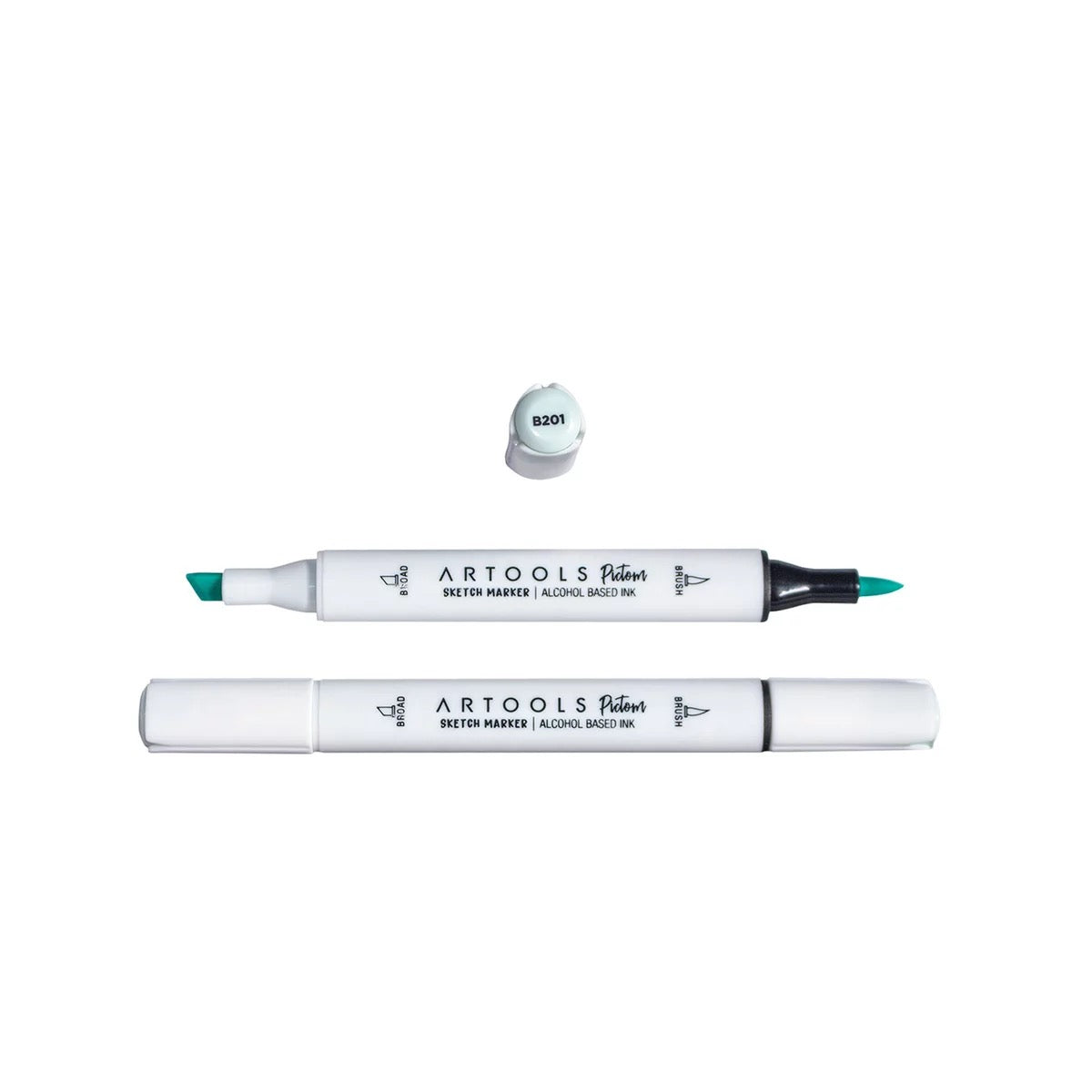MARCADOR ARTOOLS PICTOM PONTA DUPLA MINT BLUE (B201)