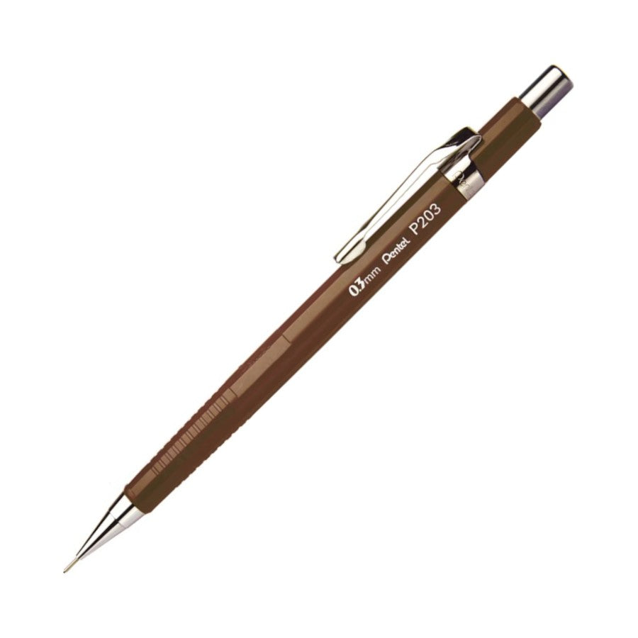 LAPISEIRA 0,3MM PENTEL P203 MARROM