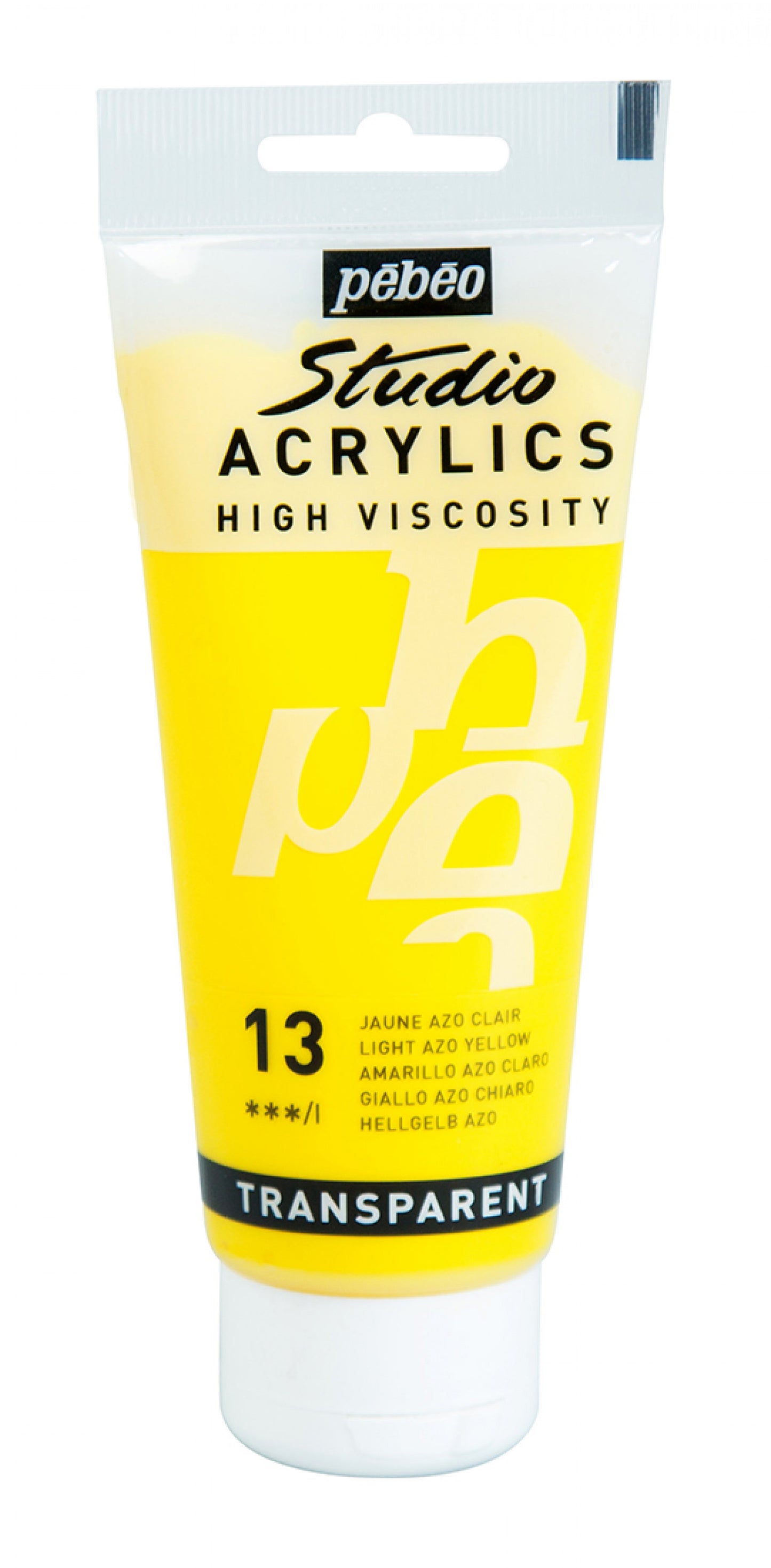 ACRILICA PEBEO STUDIO HV 100ML 13 AMARELO AZO CLARO 831013