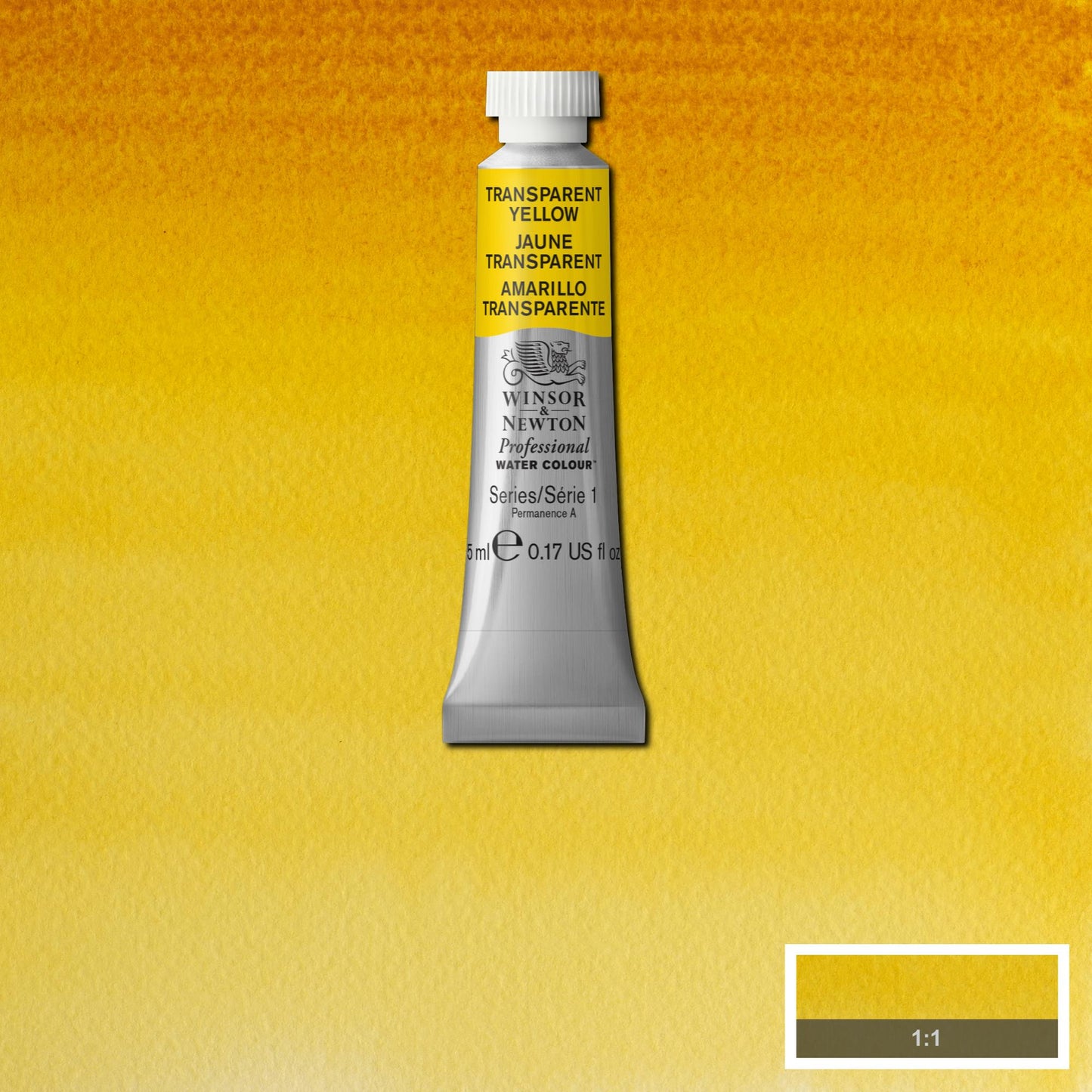 AQUARELA WINSOR NEWTON ARTISTS 5ml 653 TRANSPARENT YELLOW S1