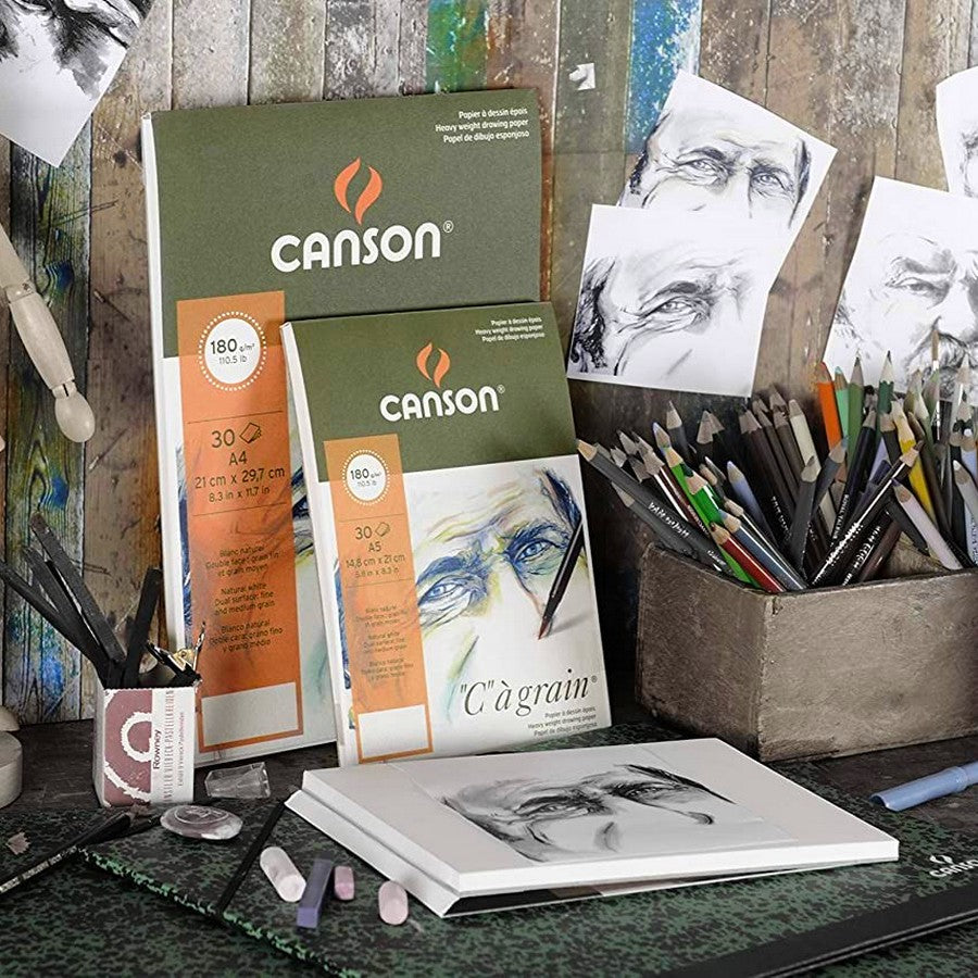 BLOCO CANSON C A GRAIN A3 180G/M2 30 FOLHAS