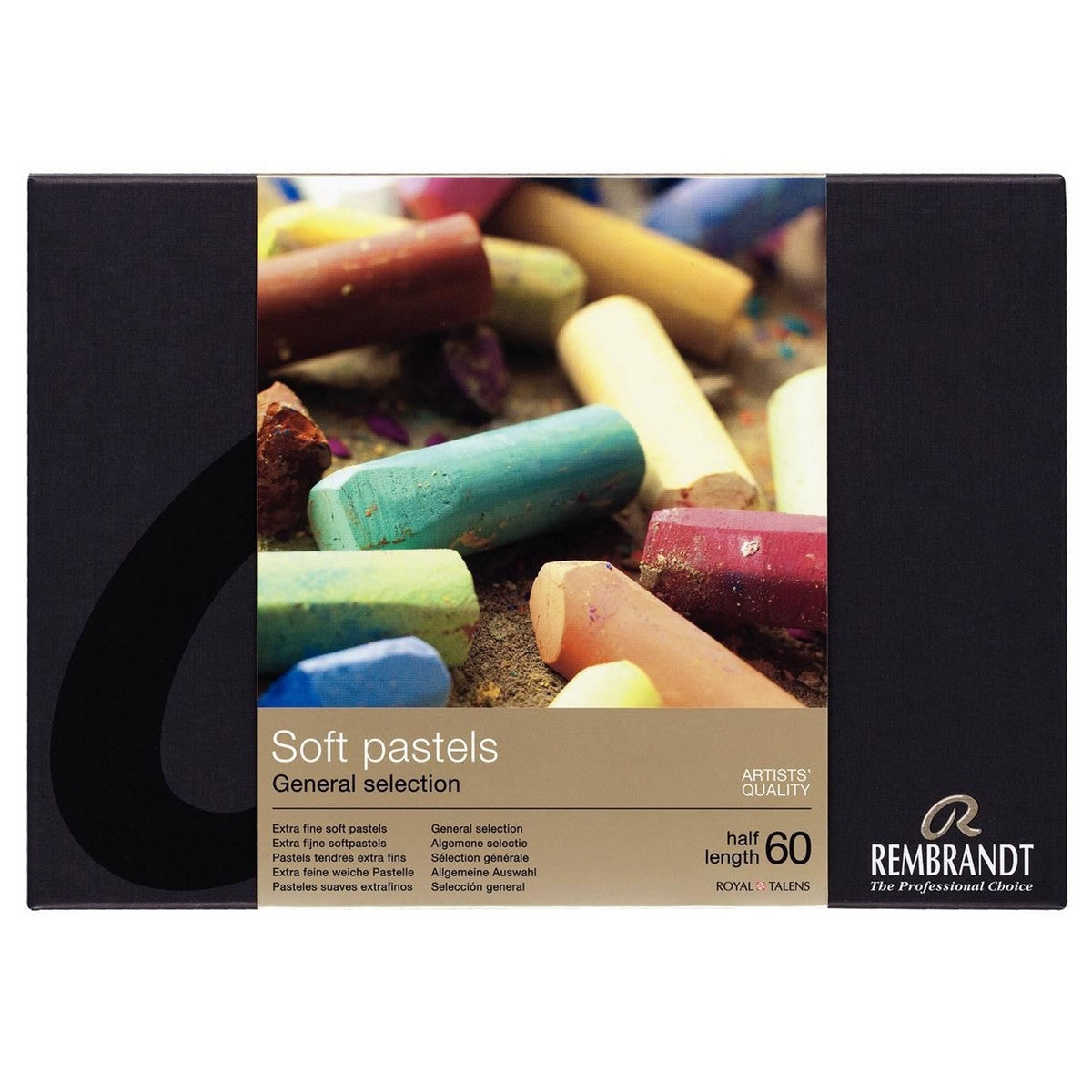 PASTEL SECO SOFT TALENS REMBRANDT 060 CORES HALF STICK GENER