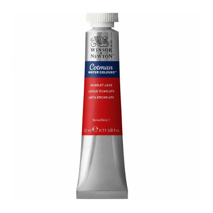 AQUARELA WINSOR NEWTON COTMAN 21ML SCARLET LAKE 0307601