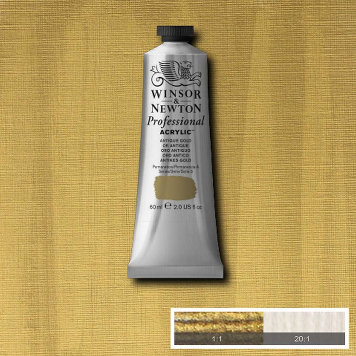 ACRILICA WINSOR NEWTON PROFISSIONAL 60ML 014 ANTIQUE GOLD S3