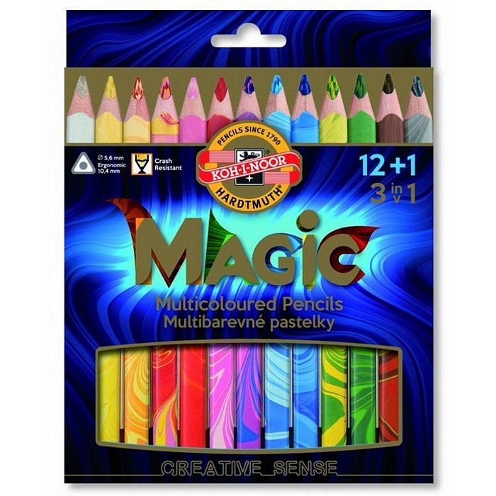 LAPIS COR KOH-I-NOOR MAGIC MULTICOLORIDO 12 CORES + BLENDER