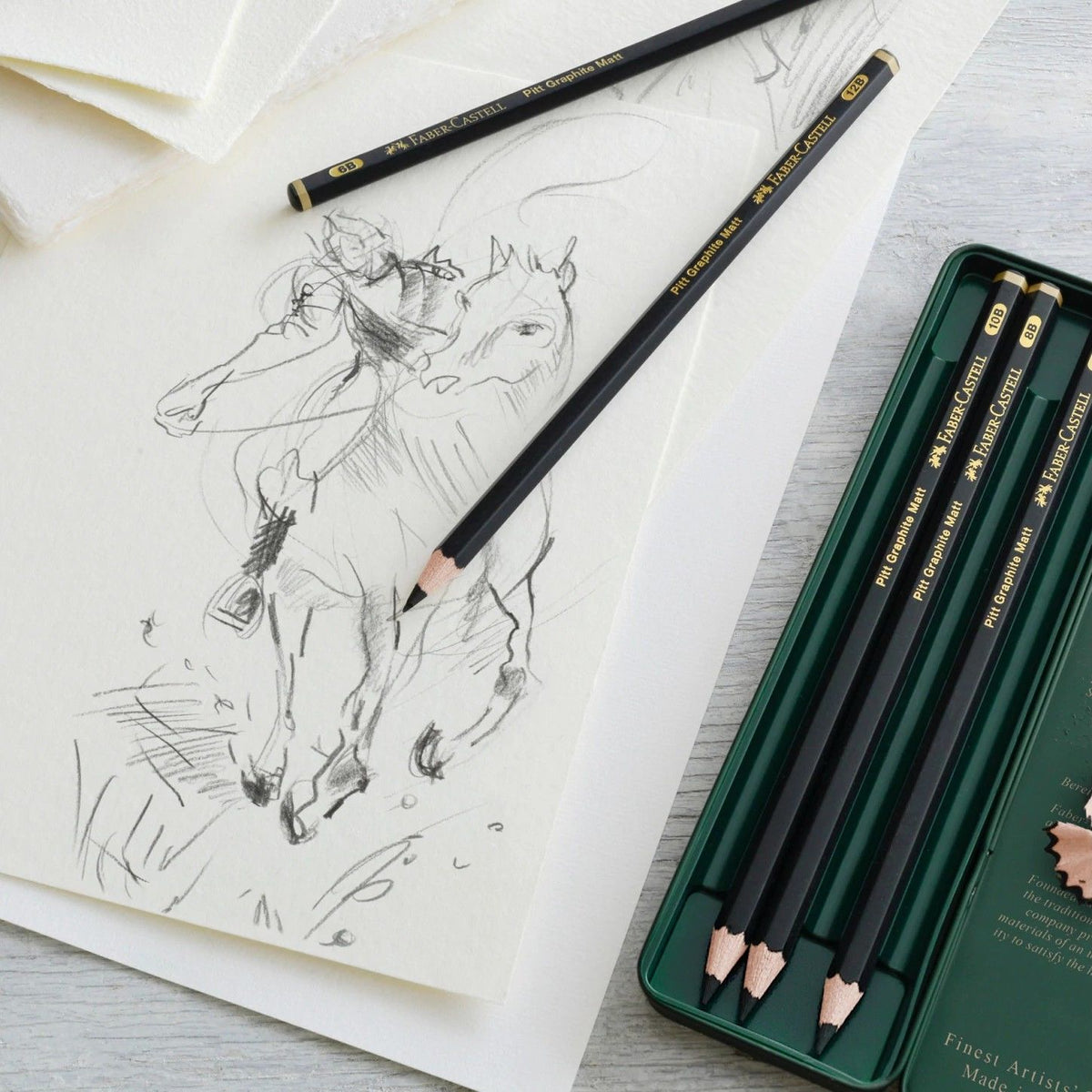 LAPIS GRADUADO FABER PITT MATT 8B 115208