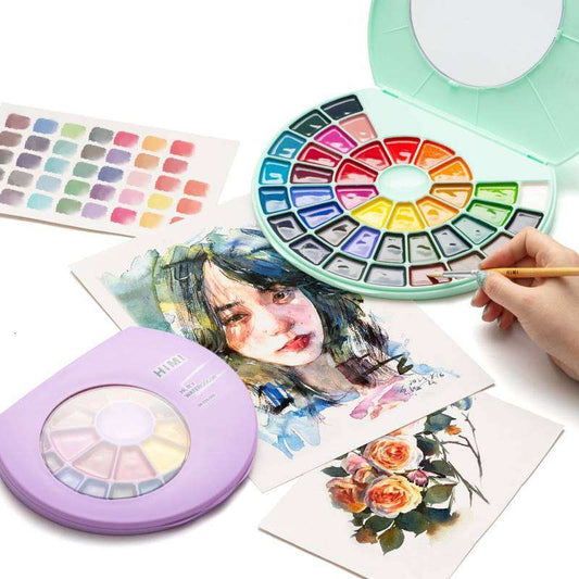 AQUARELA HIMI 38 CORES SEMIUMIDA C/ PINCEL YSC189