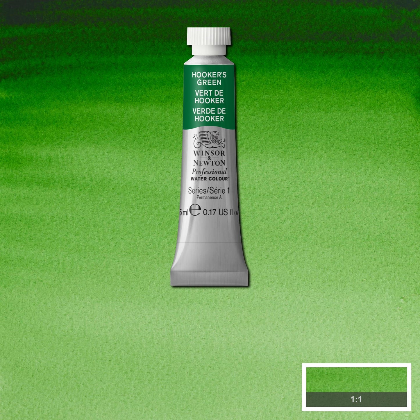 AQUARELA WINSOR NEWTON ARTISTS 5ml 311 HOOKER'S GREEN S1