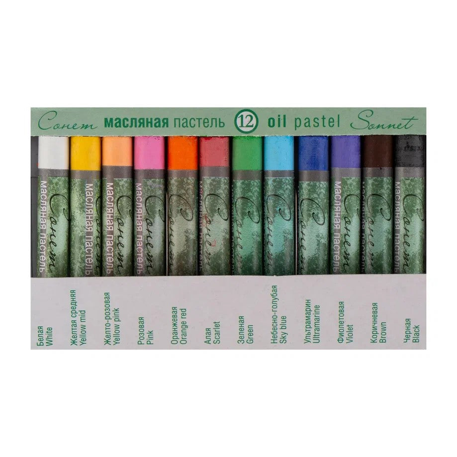 PASTEL OLEOSO NEVSKAYA PALITRA 12 CORES