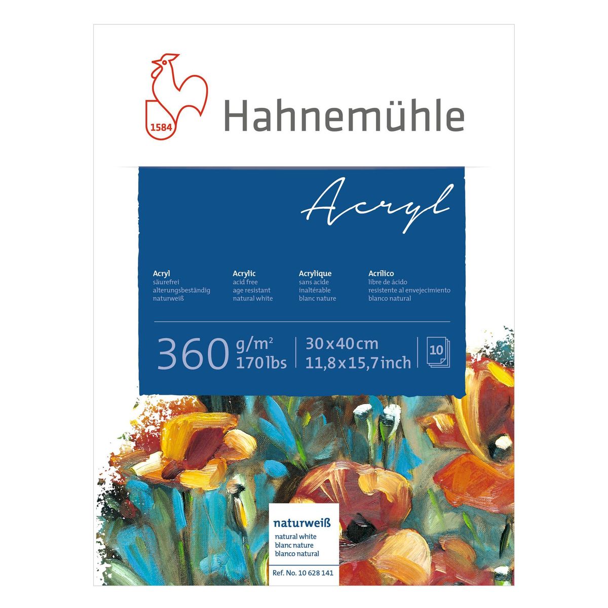 BLOCO HAHNEMUHLE ACRYL 360g/m2 36X48 10 FOLHAS