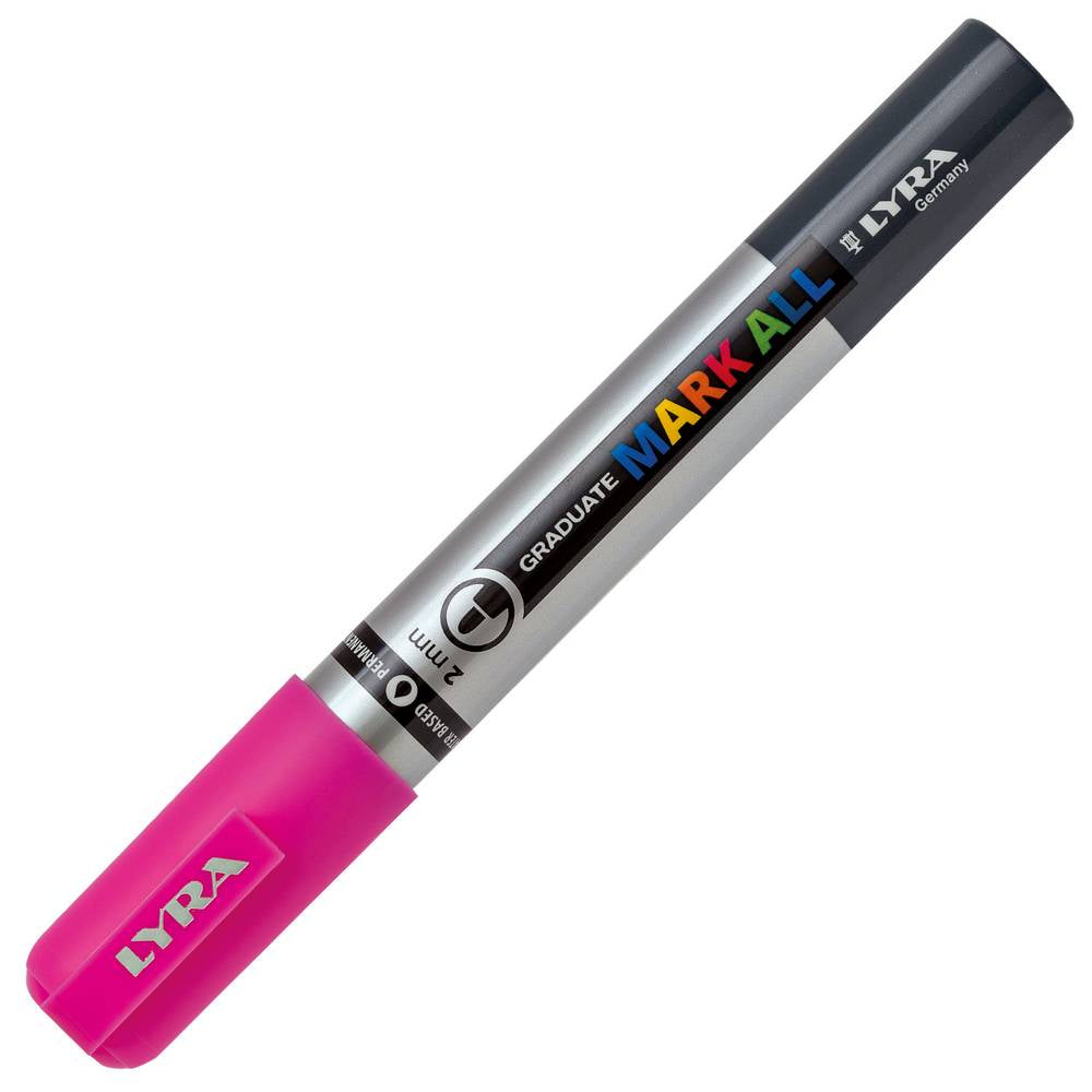 MARCADOR LYRA GRADUATE MARK ALL ROSA PINK NEON PONTA 2MM