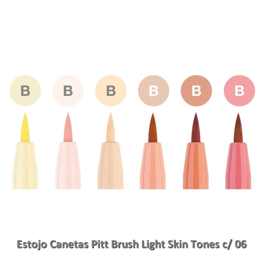 CANETA FABER CASTELL PITT 06 BRUSH LIGHT SKIN TONES