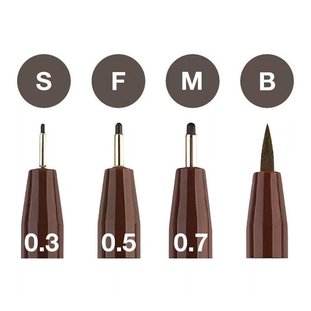 CANETA FABER CASTELL PITT 04 ARTIST PENS SEPIA (S, F,M,B)