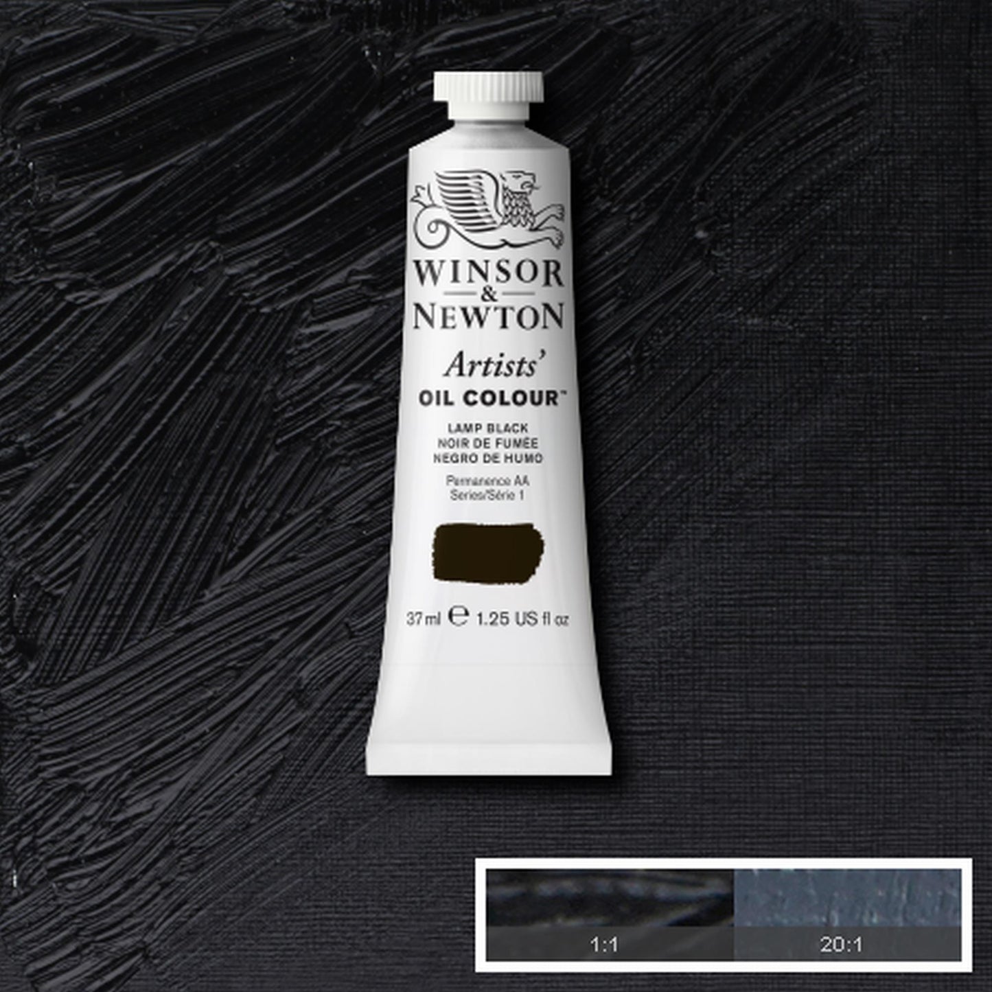 OLEO WINSOR NEWTON ARTISTS 037ML 337 LAMP BLACK S1