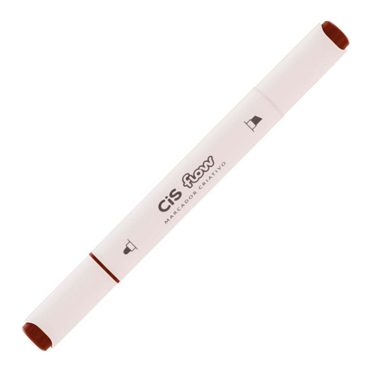 MARCADOR CRIATIVO CIS FLOW DUPLA 38 MARROM
