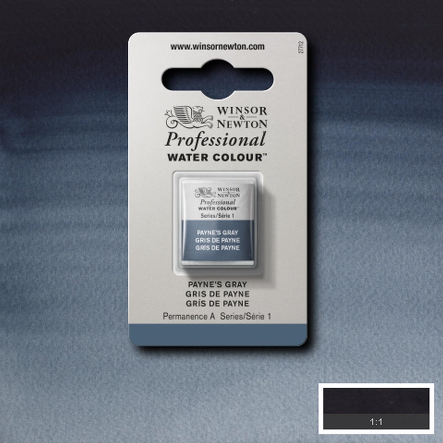 AQUARELA WINSOR NEWTON ARTISTS H PAN 465 PAYNE'S GRAY S1