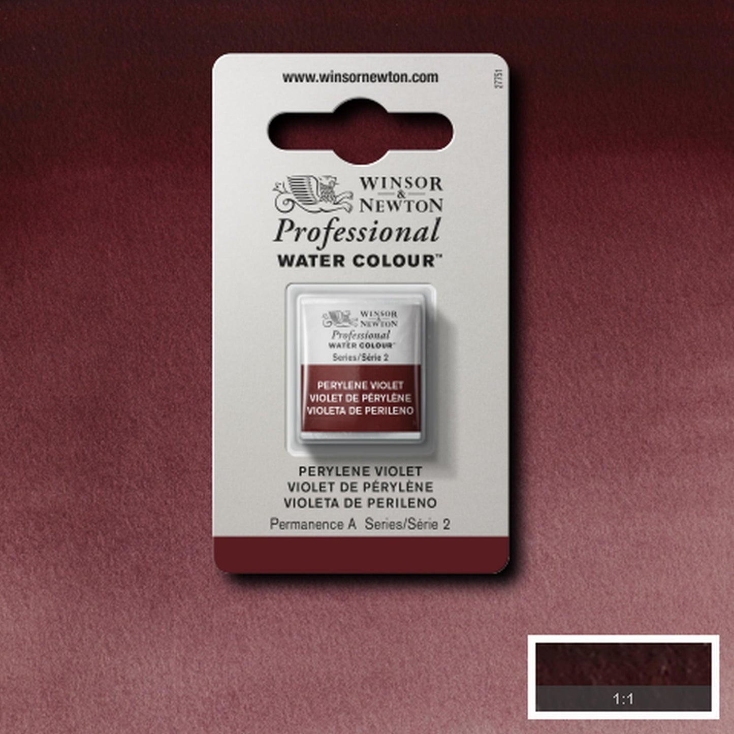 AQUARELA WINSOR NEWTON ARTISTS H PAN 470 PERYLENE VIOLET S2