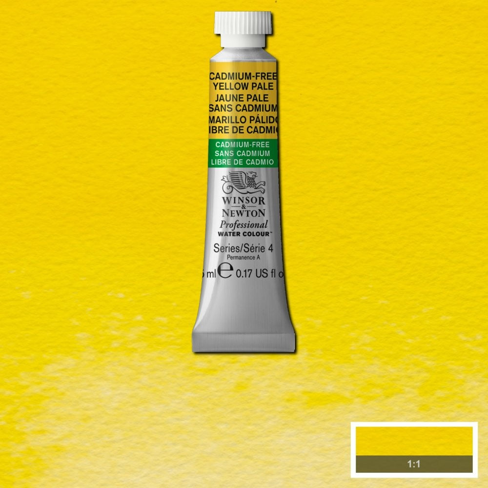 AQUARELA WINSOR NEWTON ARTISTS 5ml 907 CAD-FREE YELLOW PALE S4
