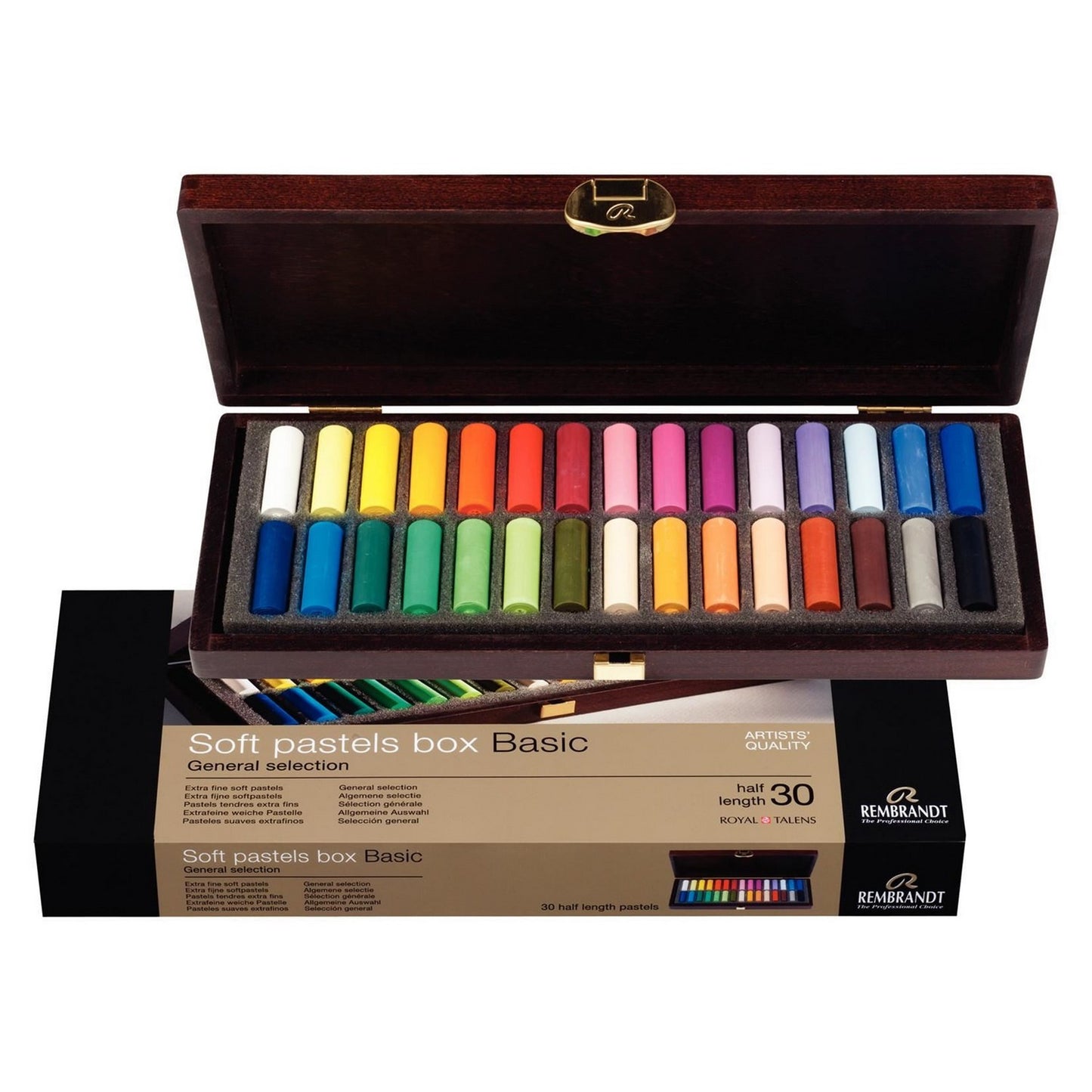 PASTEL SECO SOFT TALENS REMBRANDT 030 CORES HALF STICK MADEIRA