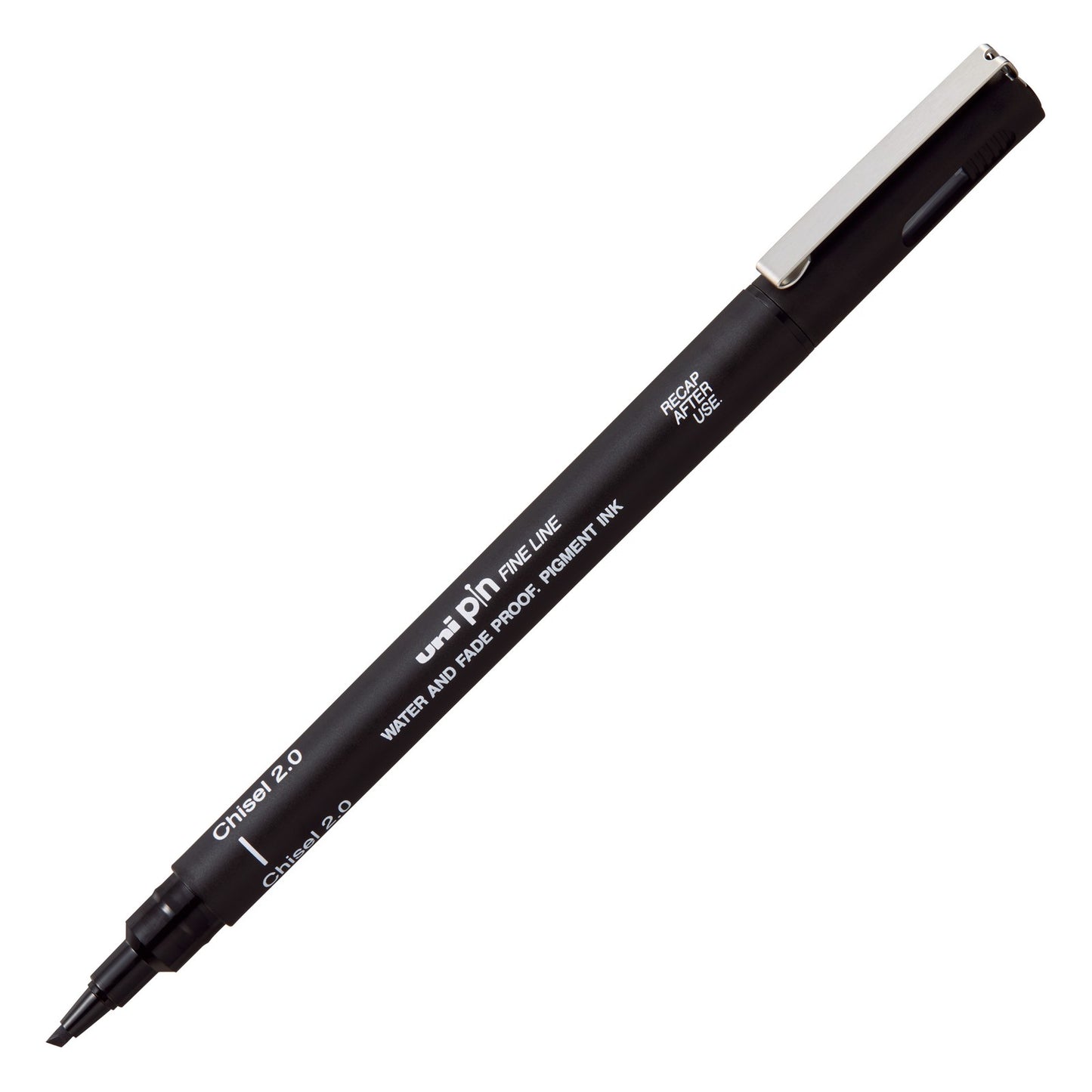 CANETA MITSUBISHI UNIPIN CHISEL (CHANFRADA) PRETA 2,0 PINCS2-200
