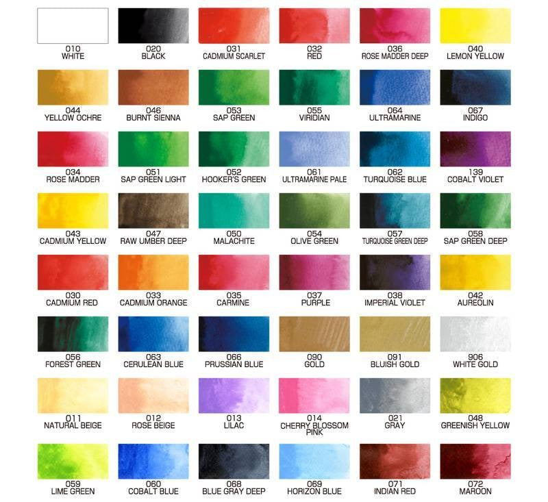 AQUARELA KURETAKE GANSAI TAMBI 48 CORES MC2048V