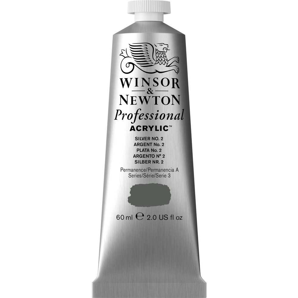 ACRILICA WINSOR NEWTON PROFISSIONAL 60ML 624 SILVER N2 S3