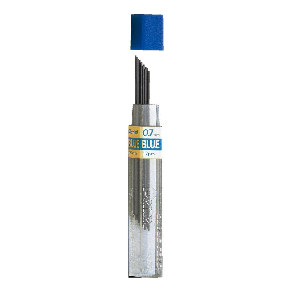 GRAFITE PENTEL 0,7MM AZUL 12 MINAS