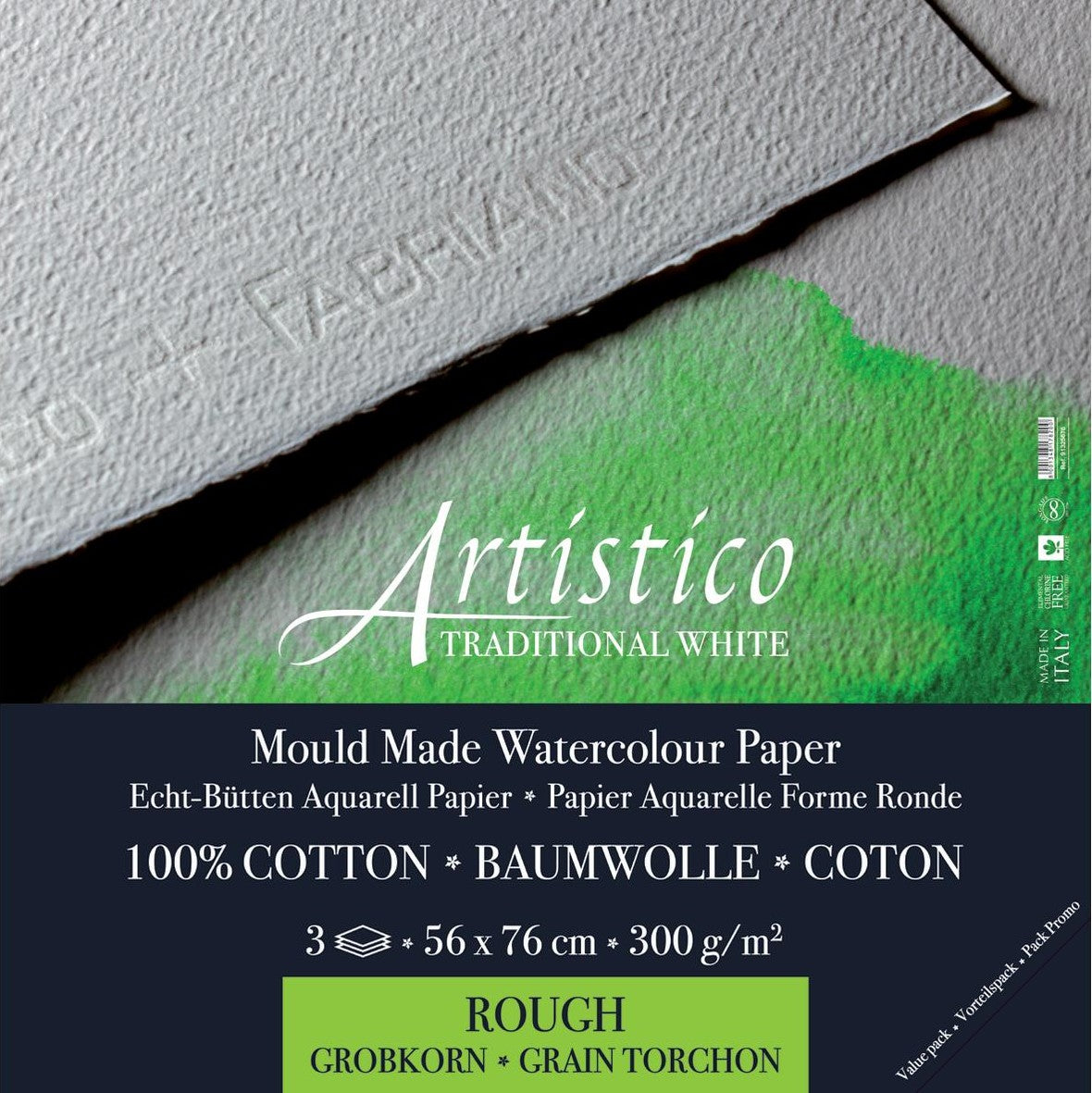 BLOCO FABRIANO ARTISTICO ROUGH 300g/m2 26x36 12 FLS ESPIRAL