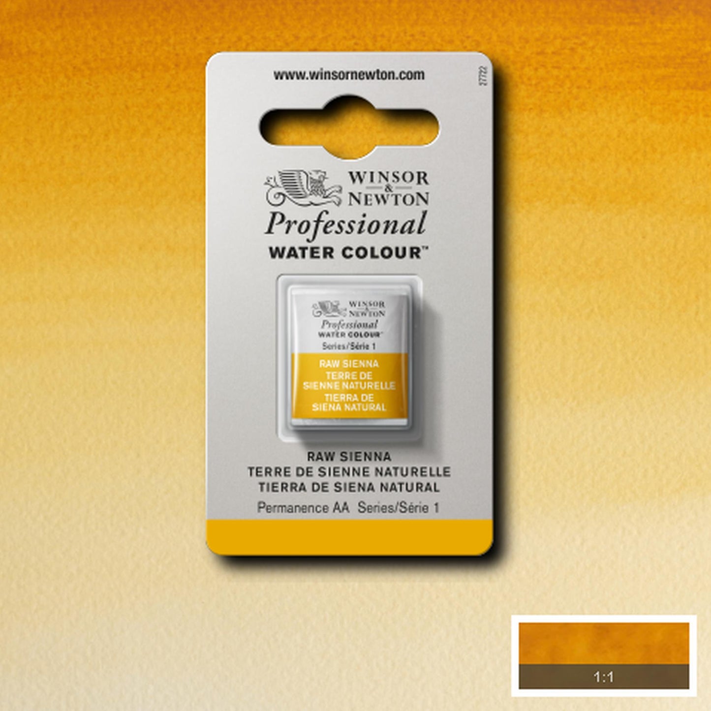 AQUARELA WINSOR NEWTON ARTISTS H PAN 552 RAW SIENNA S1