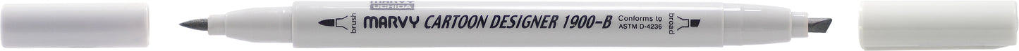 MARCADOR MARVY CARTOON DESIGNER PONTA DUPLA CINZA FRIO CLARO 37