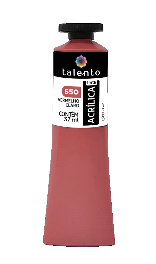 ACRILICA TALENTO 037ML 550 VERMELHO CLARO